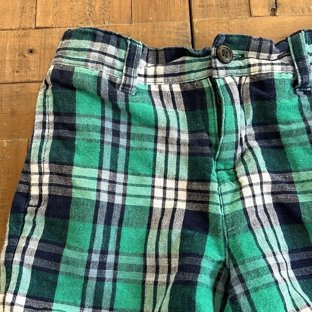 Janie and jack plaid linen shorts